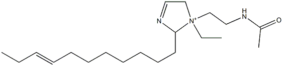 1-[2-(Acetylamino)ethyl]-1-ethyl-2-(8-undecenyl)-3-imidazoline-1-ium Struktur