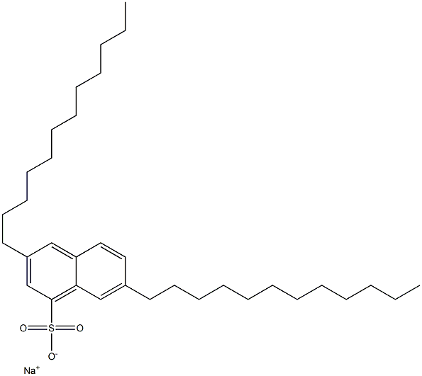 3,7-Didodecyl-1-naphthalenesulfonic acid sodium salt Struktur