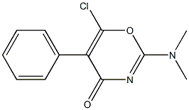 2-(Dimethylamino)-5-phenyl-6-chloro-4H-1,3-oxazin-4-one Struktur