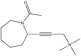 N,N,N-Trimethyl-3-[(1-acetylhexahydro-1H-azepin)-2-yl]-2-propyn-1-aminium Struktur