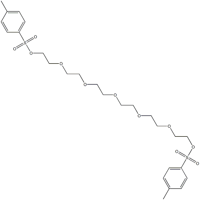 Bis(p-toluenesulfonic acid)(oxybisethylenebisoxybisethylenebisoxybisethylene) ester Struktur