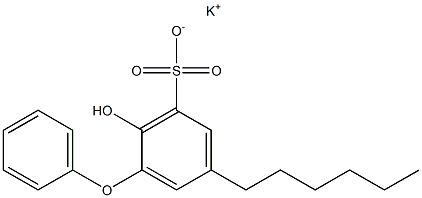 2-Hydroxy-5-hexyl[oxybisbenzene]-3-sulfonic acid potassium salt Struktur