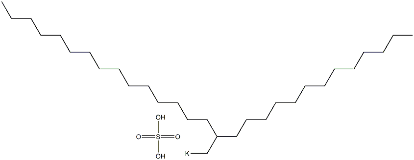 Sulfuric acid 2-tridecylheptadecyl=potassium salt Struktur