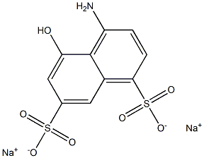 4-Amino-5-hydroxynaphthalene-1,7-disulfonic acid disodium salt Struktur