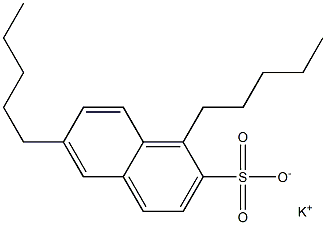 1,6-Dipentyl-2-naphthalenesulfonic acid potassium salt Struktur