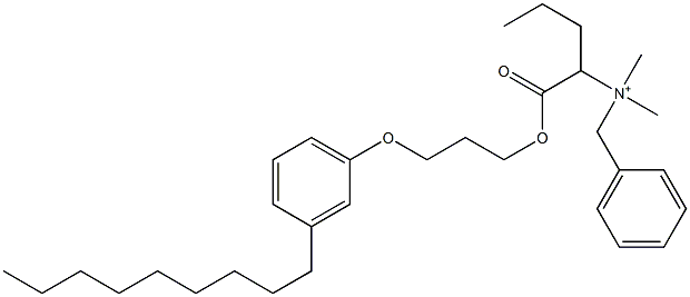 N,N-Dimethyl-N-benzyl-N-[1-[[3-(3-nonylphenyloxy)propyl]oxycarbonyl]butyl]aminium Struktur