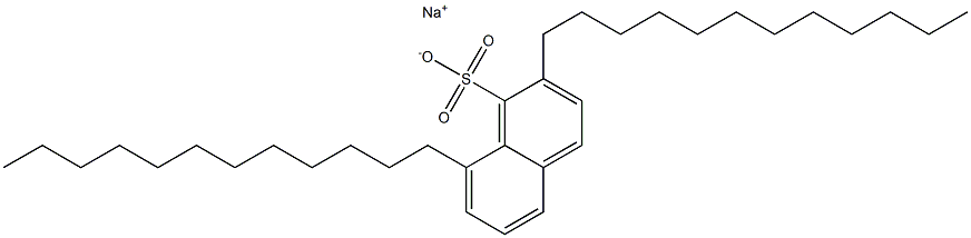 2,8-Didodecyl-1-naphthalenesulfonic acid sodium salt Struktur