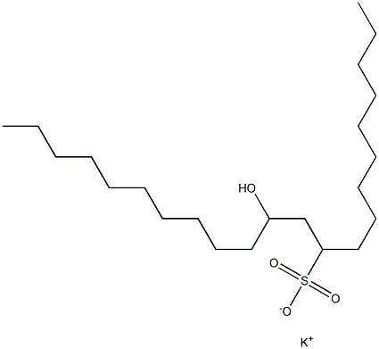 12-Hydroxydocosane-10-sulfonic acid potassium salt Struktur