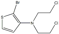 2-Bromo-N,N-bis(2-chloroethyl)-3-thiophenamine Struktur