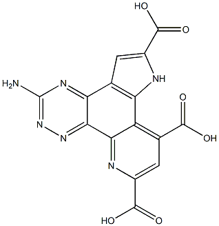 5-Amino-1,4,6,7,8-pentaaza-1H-cyclopenta[l]phenanthrene-2,9,11-tricarboxylic acid Struktur