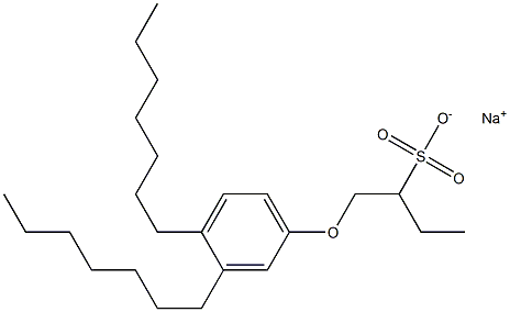 1-(3,4-Diheptylphenoxy)butane-2-sulfonic acid sodium salt Struktur