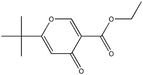 6-tert-Butyl-4-oxo-4H-pyran-3-carboxylic acid ethyl ester Struktur