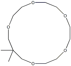 3,3-Dimethyl-1,5,8,11,14-pentaoxacyclohexadecane Struktur