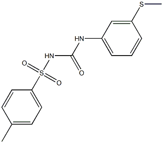 1-(3-Methylthiophenyl)-3-(4-methylphenylsulfonyl)urea Struktur