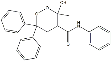 6,6-Diphenyl-4-(phenylaminocarbonyl)-3-methyl-1,2-dioxan-3-ol Struktur