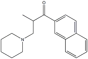 2-Methyl-1-(2-naphthalenyl)-3-piperidino-1-propanone Struktur