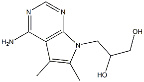 3-[4-Amino-5,6-dimethyl-7H-pyrrolo[2,3-d]pyrimidin-7-yl]-1,2-propanediol Struktur