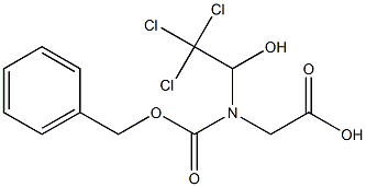 2-[Benzyloxycarbonyl(2,2,2-trichloro-1-hydroxyethyl)amino]acetic acid Struktur