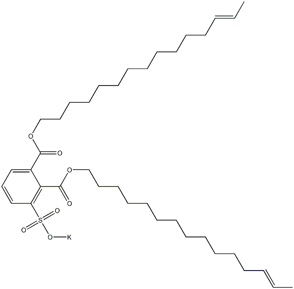 3-(Potassiosulfo)phthalic acid di(13-pentadecenyl) ester Struktur