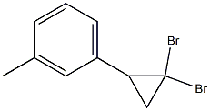 1-(3-Methylphenyl)-2,2-dibromocyclopropane Struktur