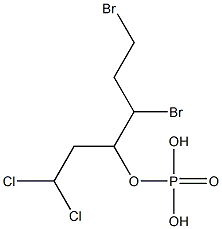 Phosphoric acid hydrogen (1,3-dibromopropyl)(3,3-dichloropropyl) ester Struktur