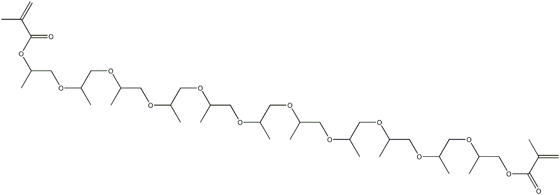 Dimethacrylic acid 2,5,8,11,14,17,20,23,26,29,32-undecamethyl-3,6,9,12,15,18,21,24,27,30-decaoxadotriacontane-1,32-diyl ester Struktur