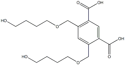 4,6-Bis(6-hydroxy-2-oxahexan-1-yl)isophthalic acid Struktur