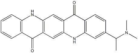 3-[1-(Dimethylamino)ethyl]-5,12-dihydroquino[2,3-b]acridine-7,14-dione Struktur