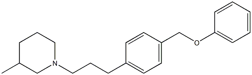 3-Methyl-1-[3-(p-phenoxymethylphenyl)propyl]piperidine Struktur