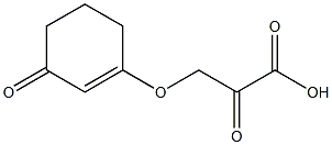 3-(3-Oxo-1-cyclohexenyloxy)-2-oxopropionic acid Struktur