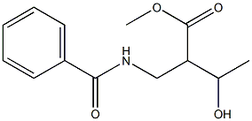 2-[(Benzoylamino)methyl]-3-hydroxybutyric acid methyl ester Struktur