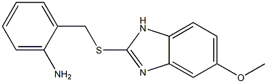 5-Methoxy-2-[[2-[amino]benzyl]thio]-1H-benzimidazole Struktur