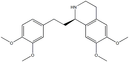 (1R)-1-(3,4-Dimethoxyphenethyl)-6,7-dimethoxy-1,2,3,4-tetrahydroisoquinoline Struktur