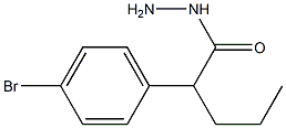 2-(p-Bromophenyl)valeric acid hydrazide Struktur