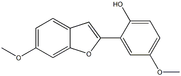 6-Methoxy-2-(2-hydroxy-5-methoxyphenyl)benzofuran Struktur