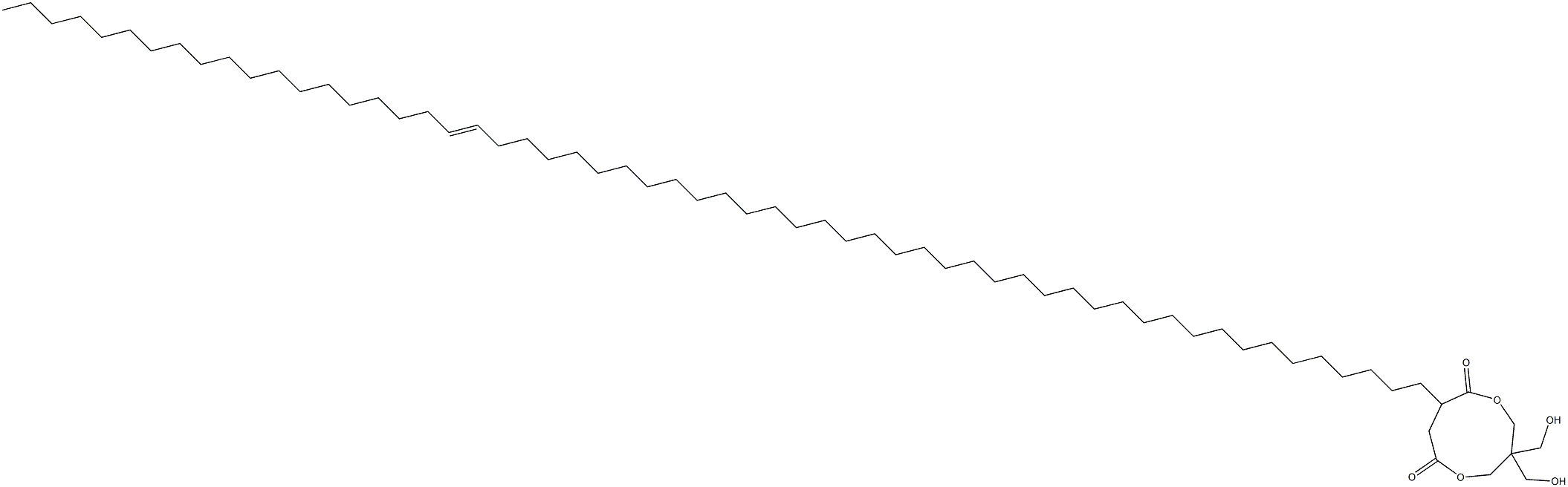 3,3-Bis(hydroxymethyl)-8-(39-octapentacontenyl)-1,5-dioxacyclononane-6,9-dione Struktur