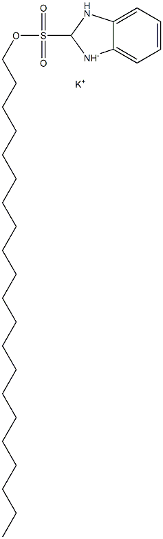 2,3-Dihydro-2-henicosyl-1H-benzimidazole-2-sulfonic acid potassium salt Struktur