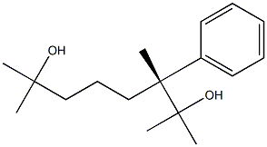 [R,(+)]-2,3,7-Trimethyl-3-phenyl-2,7-octanediol Struktur