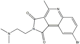 2-[2-(Dimethylamino)ethyl]-8-bromo-4-methyl-2H-pyrrolo[3,4-c]quinoline-1,3-dione Struktur