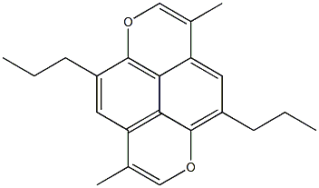 5,10-Dipropyl-3,8-dimethyl-1,6-dioxapyrene Struktur