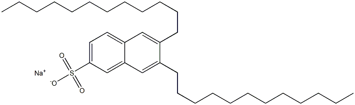 6,7-Didodecyl-2-naphthalenesulfonic acid sodium salt Struktur