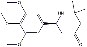 (6S)-2,2-Dimethyl-6-(3,4,5-trimethoxyphenyl)-4-piperidone Struktur