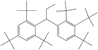 1-(2,3,4-Tri-tert-butylphenyl)-1-(2,4,6-tri-tert-butylphenyl)propane Struktur