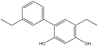 4-(3-Ethylphenyl)-6-ethylbenzene-1,3-diol Struktur