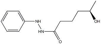 [R,(-)]-5-Hydroxyhexanoic acid 2-phenyl hydrazide Struktur