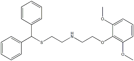 N-[2-(2,6-Dimethoxyphenoxy)ethyl]-2-(diphenylmethylthio)ethanamine Struktur