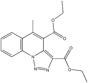 5-Methyl[1,2,3]triazolo[1,5-a]quinoline-3,4-dicarboxylic acid diethyl ester Struktur