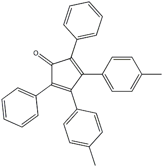 1,4-Diphenyl-2,3-bis(4-methylphenyl)-1,3-cyclopentadiene-5-one Struktur