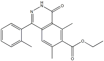 1-(2-Methylphenyl)-3,4-dihydro-4-oxo-5,7-dimethylphthalazine-6-carboxylic acid ethyl ester Struktur