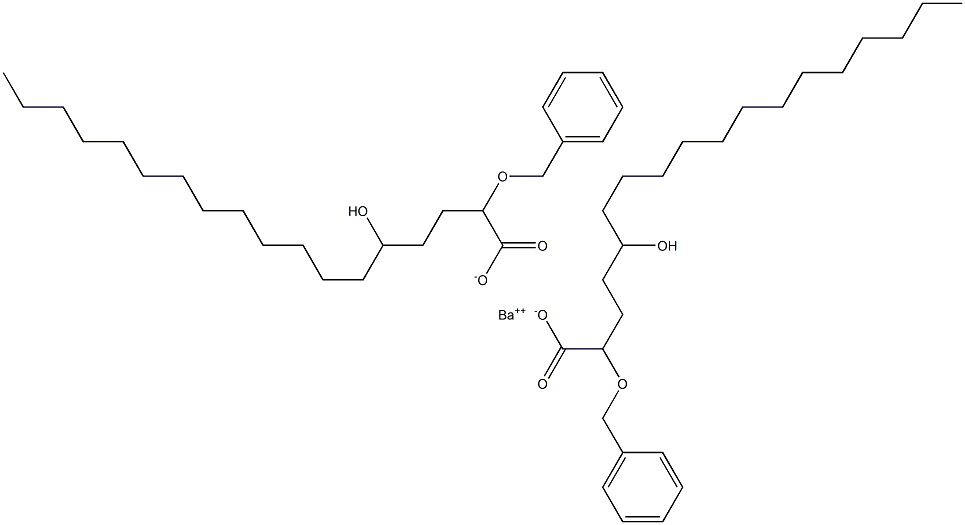 Bis(2-benzyloxy-5-hydroxystearic acid)barium salt Struktur